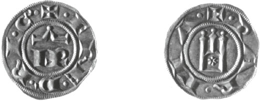 Figura 2 a,b - Parma, a nome di Federico II di Svevia, grosso, post 1233 (CNI IX, p. 397 n. 2; MANPr 46704; g 1,42; mm 18)