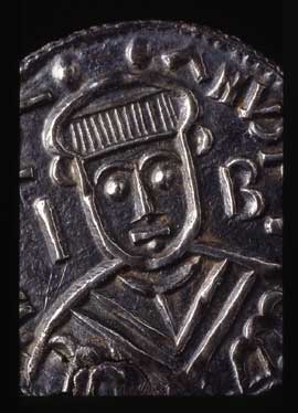 Figura 19 - Stato della Chiesa. Adriano I (772-795). Denaro in argento emesso dalla zecca di Roma con il busto del pontefice al dritto. CNI XV, p. 63 n. 5