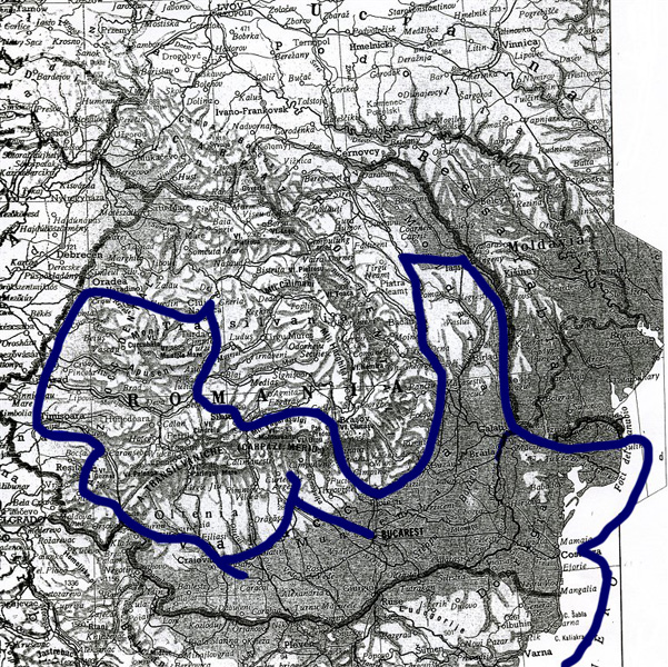 Figura 16 – L’itinerario del viaggio in Romania dell’Unione Storia ed Arte dal 18 settembre al 9 ottobre 1921