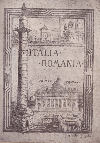 Figura 8 – Frontespizio del volume Italia - Romania, edito nel 1926, con il resoconto del viaggio dell’Unione Storia ed Arte (1921)