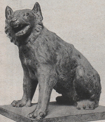 Figura 7 - Calco della lupa di Carlo Magno, già esposto nella Mostra archeologica del 1911 (da Catalogo 1911, p. 27)